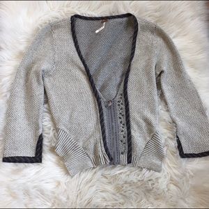 Free people zip up cardigan